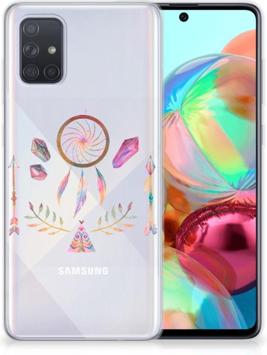 Samsung Galaxy A71 Telefoonhoesje met Naam Boho Dreamcatcher