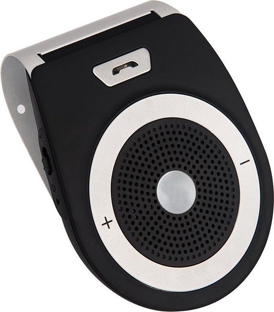 Draadloze Bluetooth Carkit met Spraakbesturing – veilig handsfree bellen en gebeld worden in de auto - Zwart