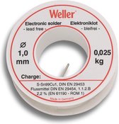 Weller T0054025299 - Soldeertin EL99/1-250 - Loodvrij - Ø1mm - 250g
