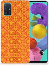 Geschikt voor Samsung Galaxy A51 TPU bumper Batik Orange