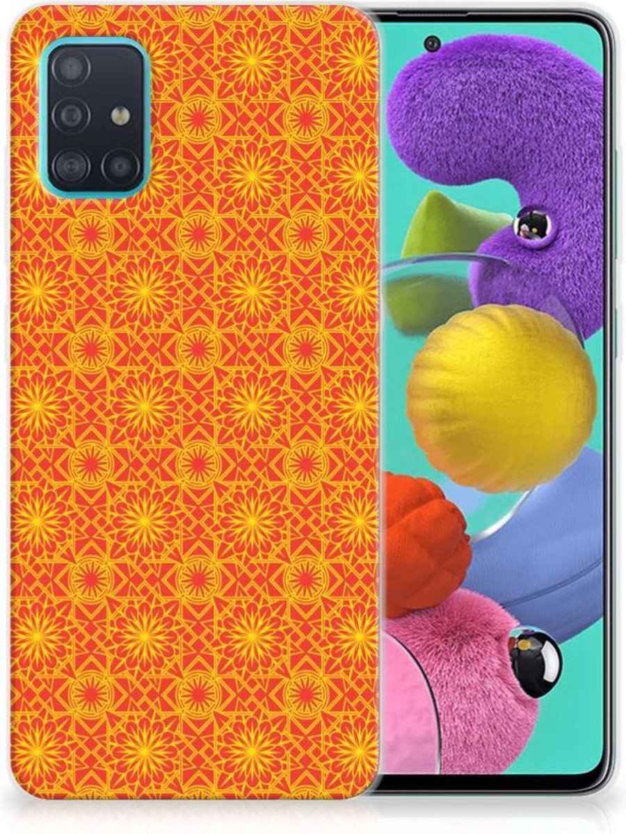 Samsung Galaxy A51 TPU bumper Batik Oranje
