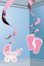 Swirl Decoration 12 x It's a Baby Girl 61 cm