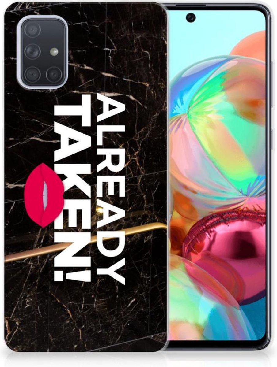 Samsung Galaxy A71 Siliconen hoesje met naam Already Taken Black