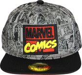 Marvel Comics Comic Print Logo Snapback Cap Pet - Officiële Merchandise