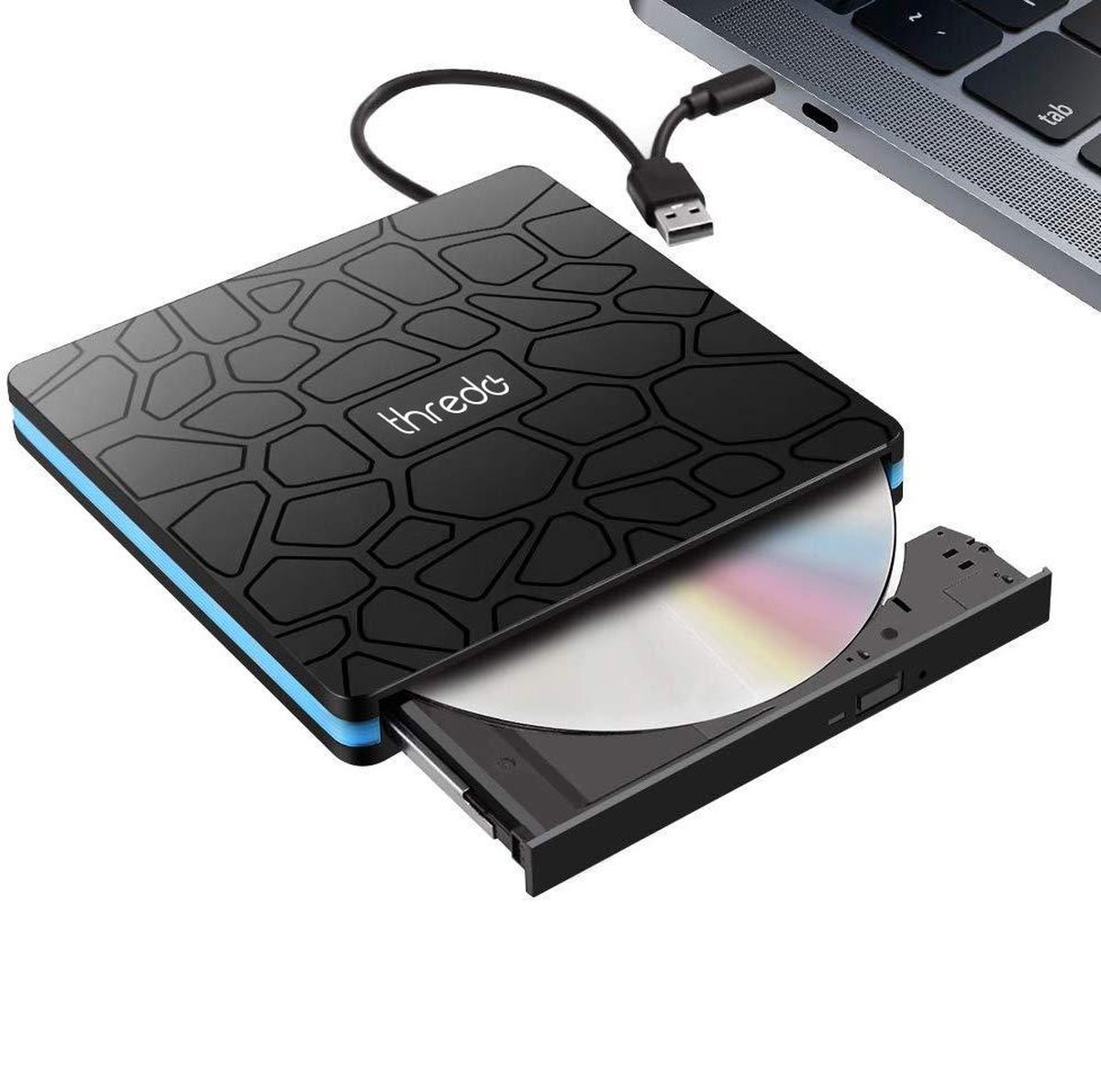 relais tand Vuiligheid Thredo Externe DVD/CD speler voor laptop / computer met USB aansluiting  voor Windows/Mac | bol.com
