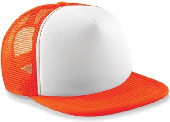 Casquette Vintage / Retro Snapback Truckers Fuchsia / Blanc Adulte - Casquettes / Casquettes tendance