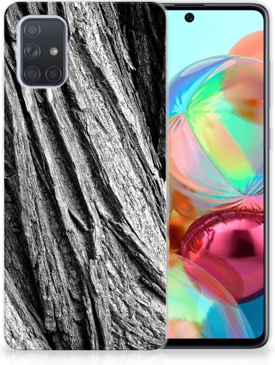 Bumper Hoesje Samsung Galaxy A71 Boomschors Grijs
