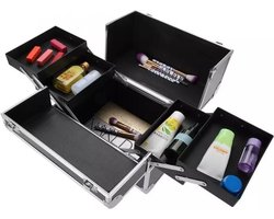 Confibel Make Up Koffer - Uitklapbaar - 5 Opbergbakken - met Slot