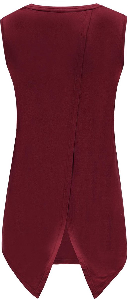 Re-Born - Sportkleding - Sport top mouwloos - Yogatop - Fitness top - Wijdere top - Dames - Burgundy - Maat S van Merkloos — afbeelding 2