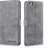 Voor iPhone 6 Plus / 6s Plus Diaobaolee Pure Fresh Texture Horizontale Flip Leather Case, met houder & kaartsleuf & portemonnee & fotolijst (grijs)