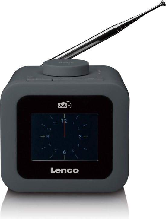 Lenco CR-620GY - Wekkerradio met DAB - Alarmfunctie - Grijs