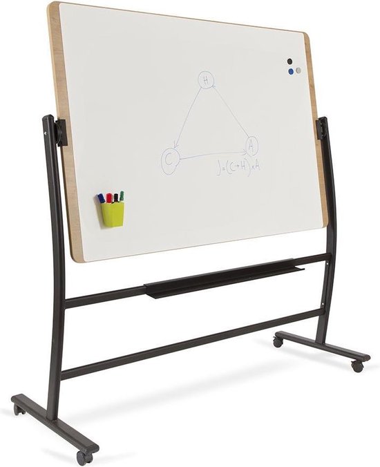 Rocada Natural verrijdbaar whiteboard 100x150 cm - Magnetisch - Mobiel |  bol.com