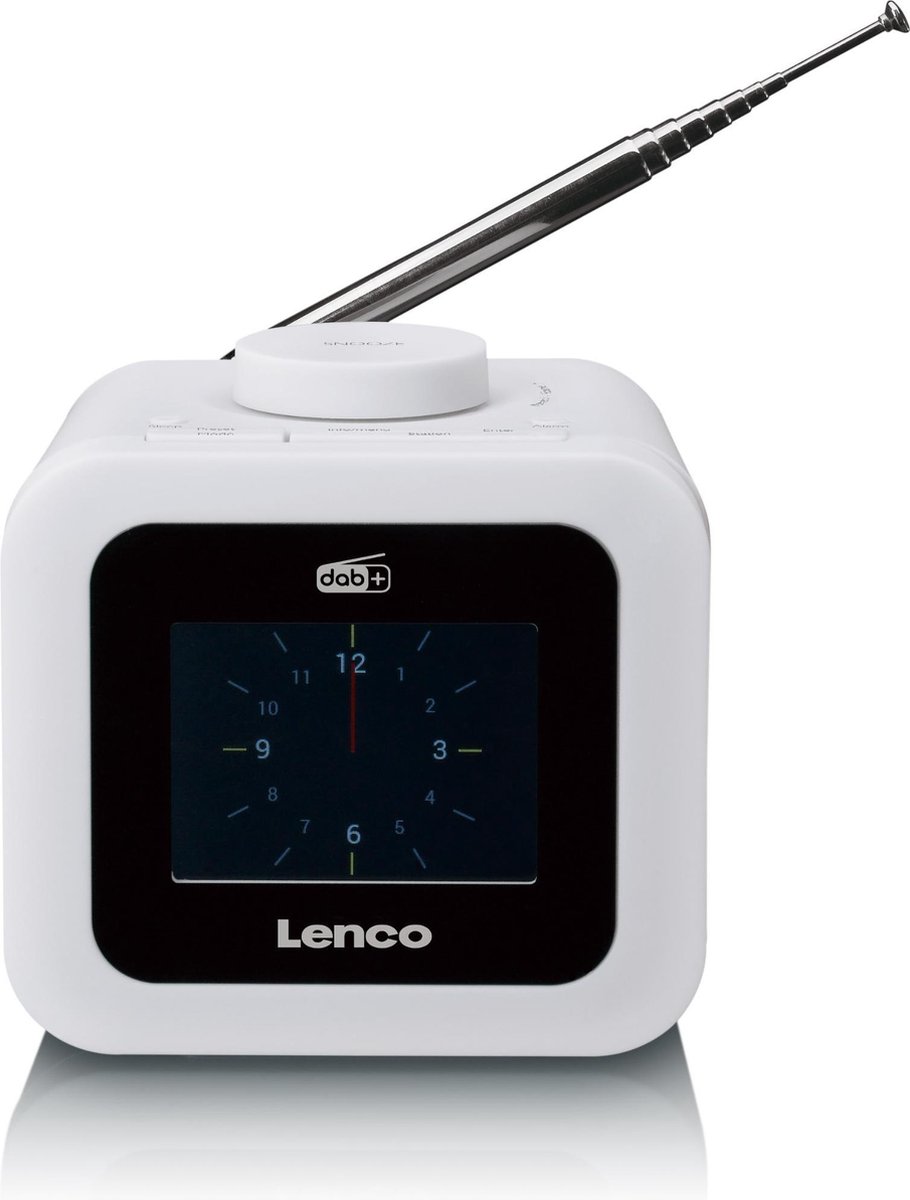 Lenco CR-620WH - Wekkerradio bol met - Alarmfunctie Wit DAB | 