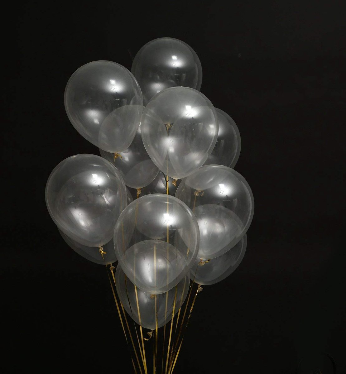 Transparante ballonnen met sterren goud