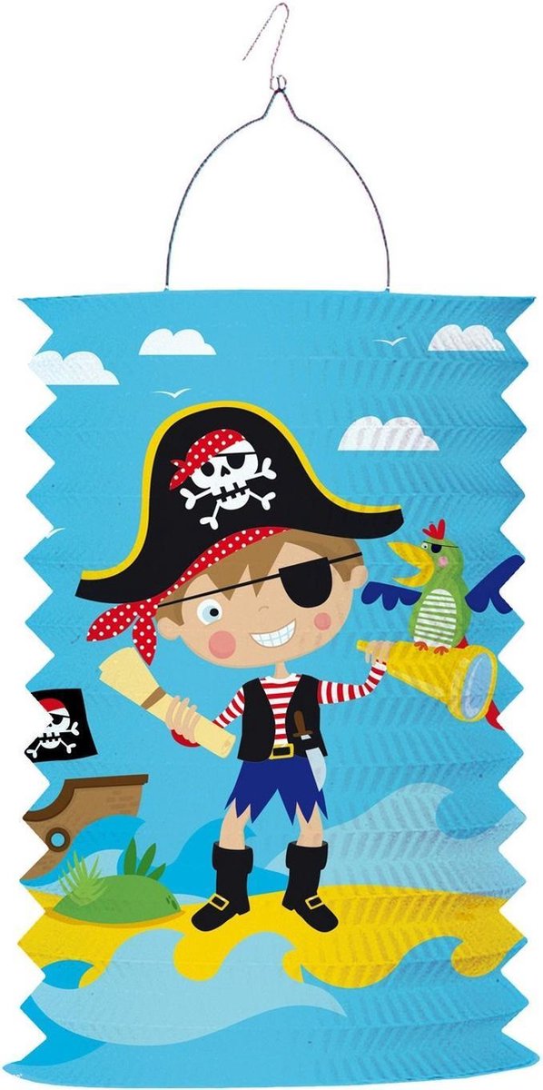 Amscan Lantaarn Piraat Jongens 28 Cm Papier Blauw