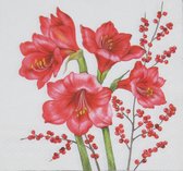 Servetten Amaryllis 33 x 33 cm