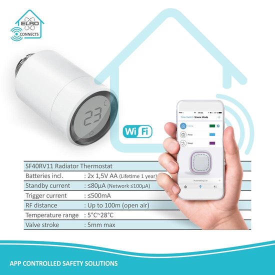 Bouton de radiateur ELRO Connects SF40RV