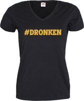 Nieuwjaar shirt voor dames #dronken-Maat L