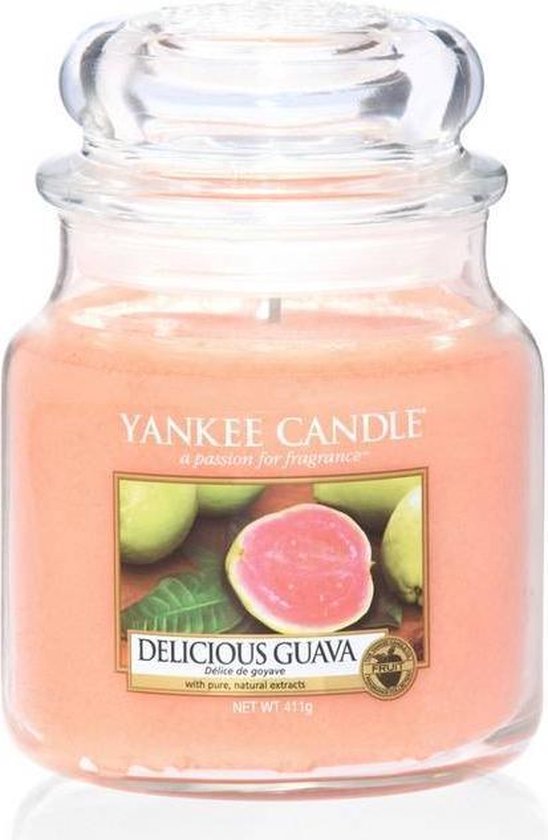Yankee Candle - Delicious Guava - Medium - Geurkaars - 411g