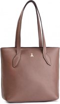 Patrizia Pepe Shopper handtas taupe-bruin leder
