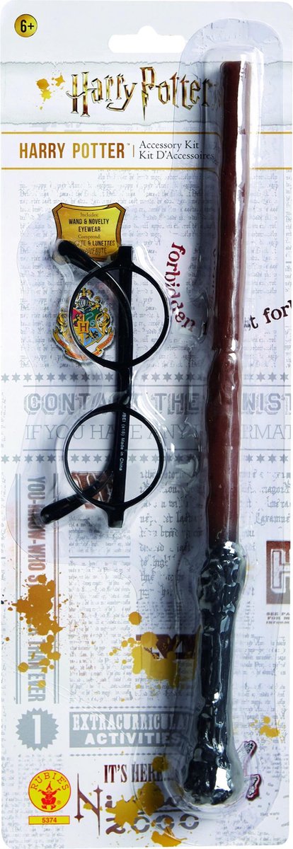 Rubie's Kit Baguette + Lunettes Harry Potter