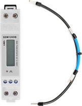 SDM120D MID - 1 Fase kWh meter met puls uitgang (MID gekeurd) met Aansluit Kabelset