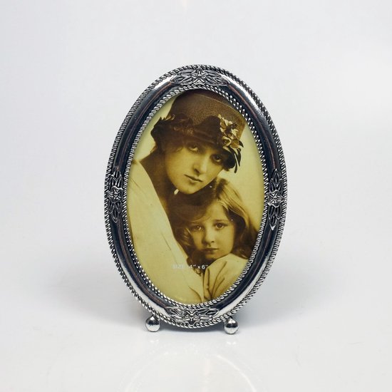 AL - Cadre photo antique ovale pour format photo 13 x 18 cm