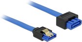 DeLOCK SATA data verlengkabel - plat - SATA600 - 6 Gbit/s / blauw - 1 meter