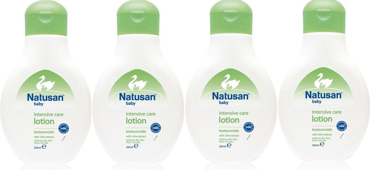 klimaat Belastingen beddengoed Natusan Intensive Care Lotion - Baby Lotion - 4 x 250 ml Voordeelverpakking  | bol.com