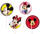 Mickey rond |24 stuks|cupcake - cupcake decoratie - cupcake versiering - cupcake toppers - taart decoratie - taartversiering