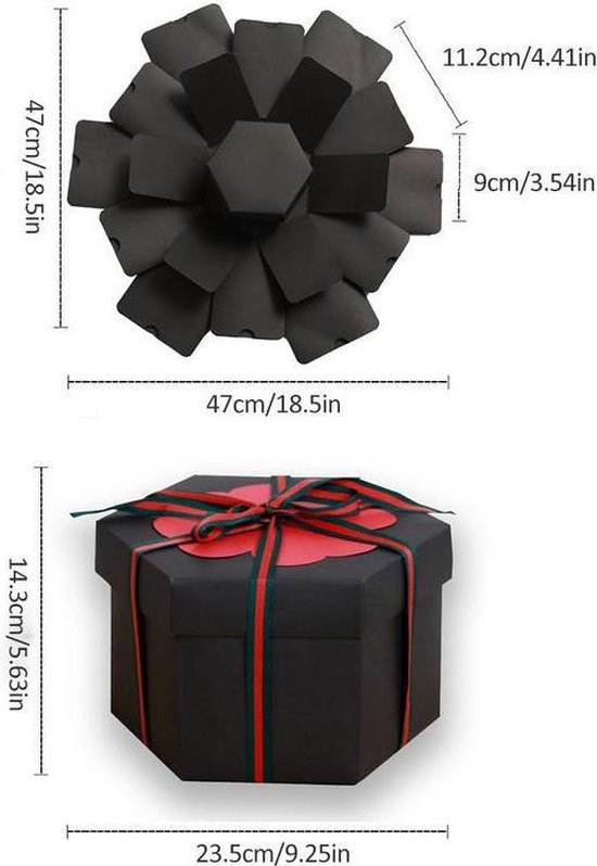 Explosie foto doos voor foto's - Gift box - - 50 foto's - Valentijsdag... | bol.com