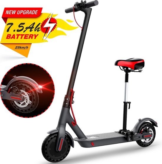 Geekme Elektrische Step E-scooter Opvouwbaar | Met zadel | 8.5" | 7.5Ah |  250W - Zwart | bol.com