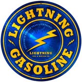 Lightning Gasoline Zwaar Metalen Bord 71 cm Groot