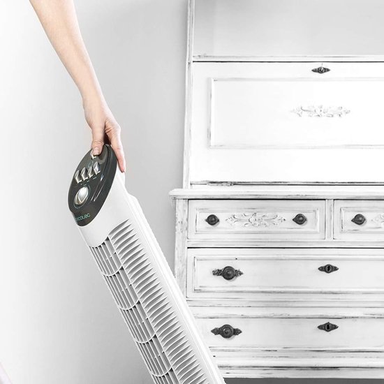Cecotec Stille torenventilator - Toren ventilator staand - Timer - Wit