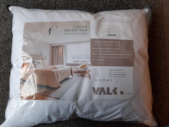 Goot inflatie Fantasie Van der Valk hoofdkussen -ecodown vulling- medium stevig -60x70cm -2 stuks  - hotelcomfort | bol.com