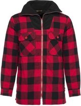 Life-Line Peter Heren Gevoerd Houthakkers Vest In Rood Canadian - XXL