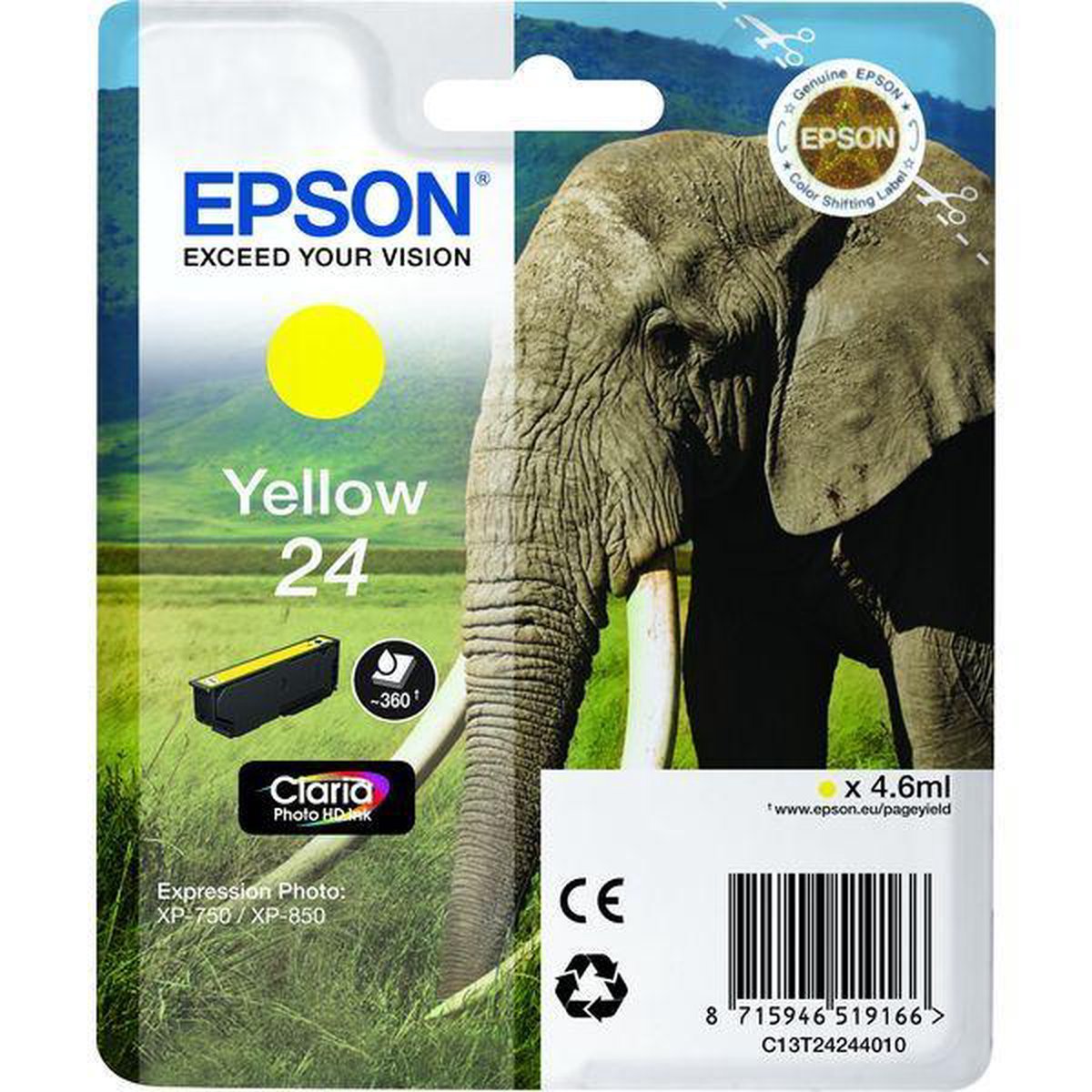Epson 24 - Inktcartrdige / Geel