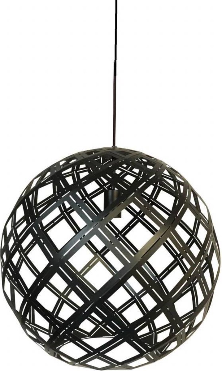 Freelight Emma hanglamp - bollamp - kap Ø50 cm - E27 - in hoogte verstelbaar tijdens installatie - zwart