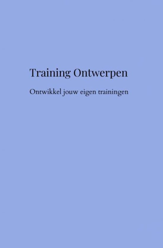 Training Ontwerpen - cover