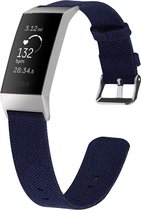 Nylon Geweven bandje - Fitbit Charge 3 - Blauw