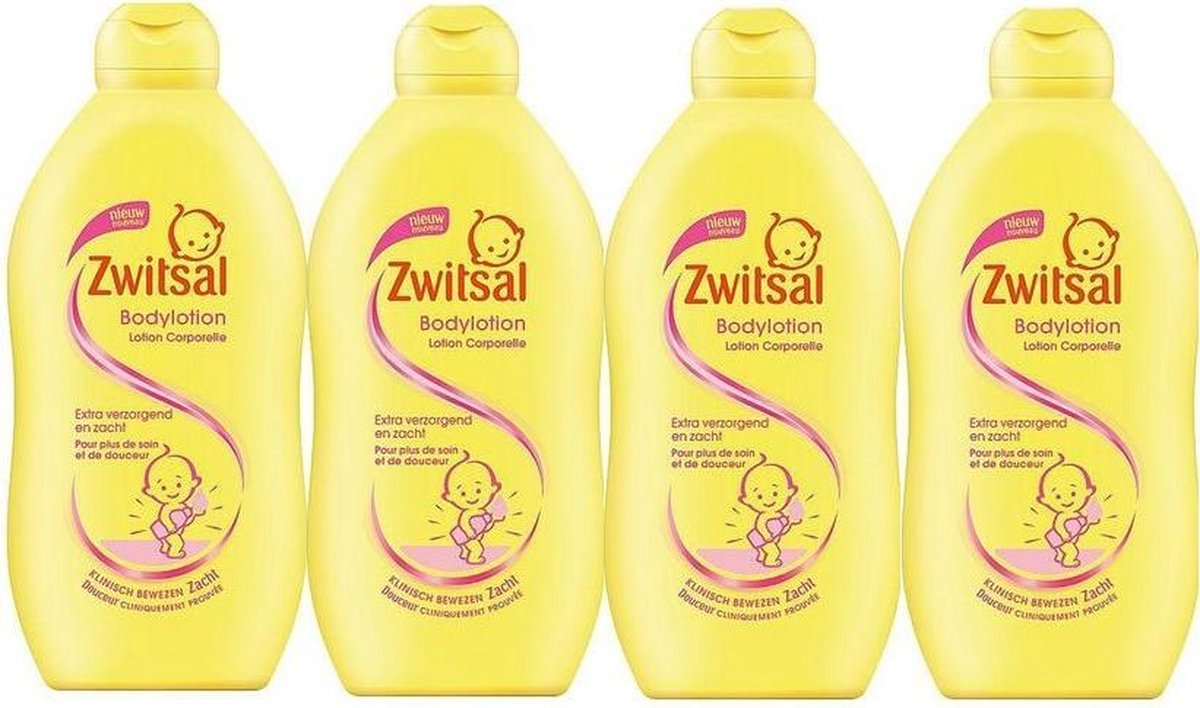 Goedkoopste Zwitsal Baby Bodylotion 4 x 400 ml Voordeelverpakking