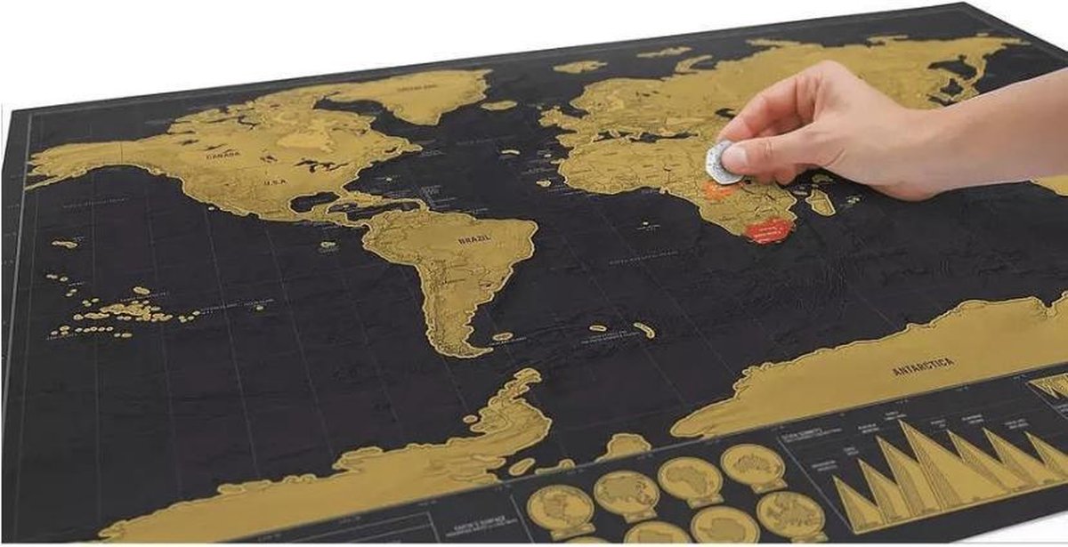 klassiek Koel Zorgvuldig lezen Luckies Kras Wereldkaart - Scratch Map Deluxe | bol.com