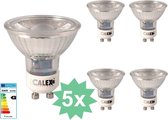 6W GU10 Calex Warm Wit COB LED 240V 430lm 2700K - Dimbaar - 5 Stuks