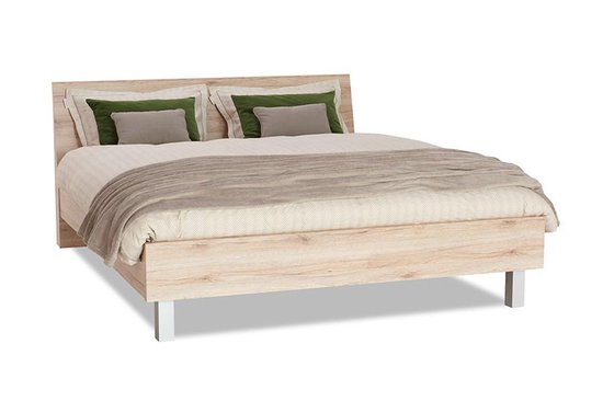 Beddenreus Portland Compleet Bed - Met Matras en Lattenbodem - 140x200 cm -  Eiken | bol.com