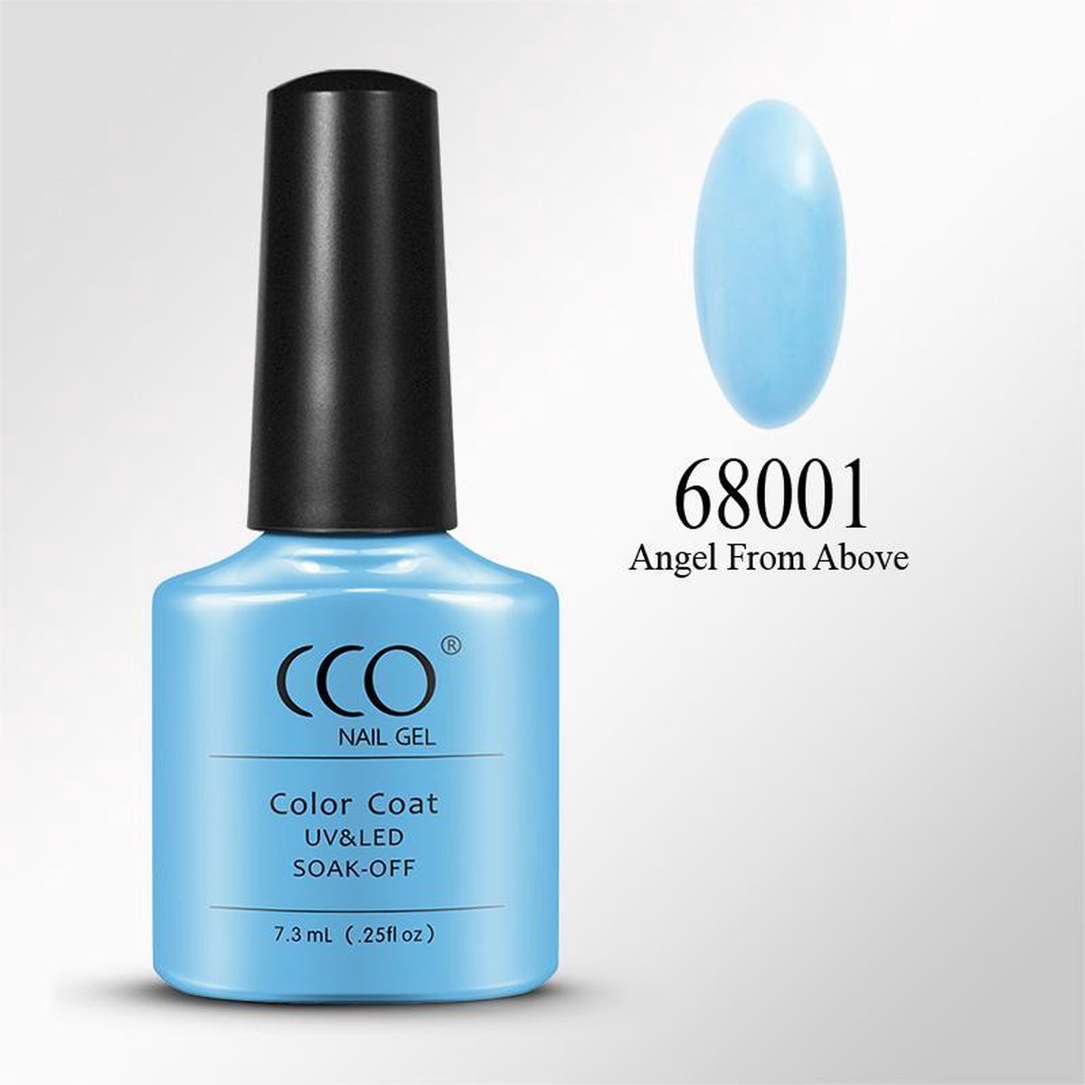 CCO Shellac-Angel From Above 68001-dekkende hemelsblauwe tint-Gel Nagellak