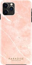 Paradise Amsterdam 'Mineral Peach' Fortified Phone Case - iPhone 11 Pro - roze steen marmer design telefoonhoesje