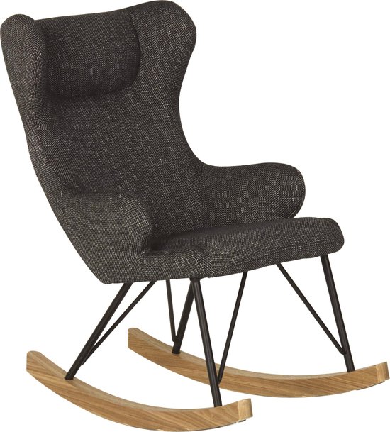 campagne minimum Afbreken Quax Kinder-schommelstoel - Rocking Kids Chair De Luxe - Black | bol.com