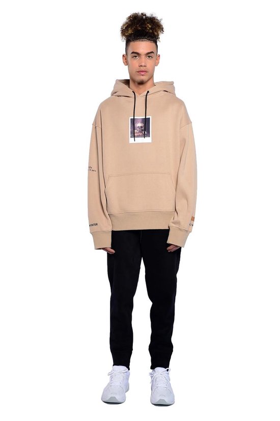 beige hoodie heren
