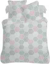 Vision Dekbedovertrek - Hexa pink - 240x220cm