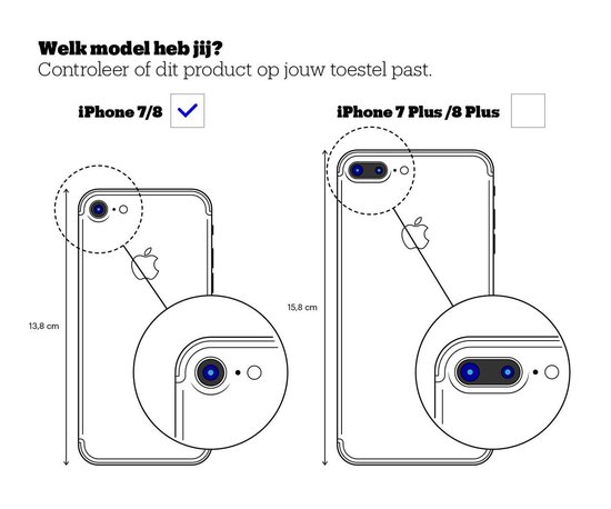 Ultra thin case iPhone 7/8 - zwart - Smartwatchbanden.nl